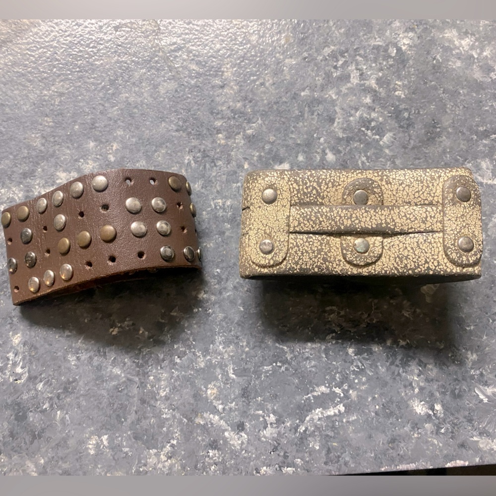 2 Mens Wrist Cuffs Bracelets from Buckle